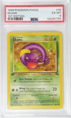 V1850: 1999: Ekans: 46/62: 1ST Edition: Fossil: PSA: 6: EX-MT: 102261155